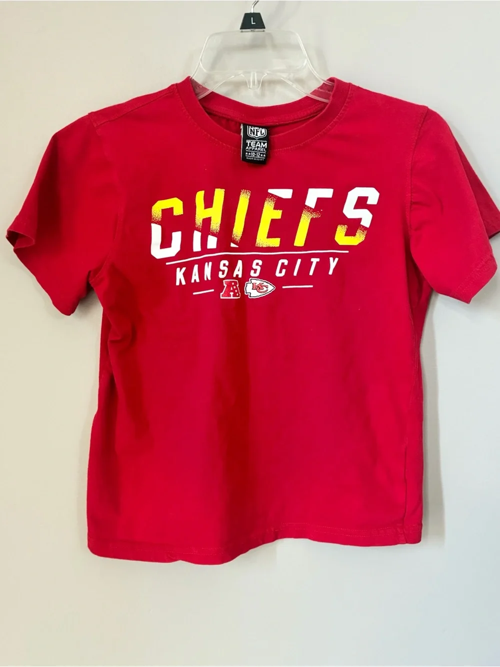 NFL Team Apparel Kansas City Chiefs Red T-Shirt – Youth L (10–12)
